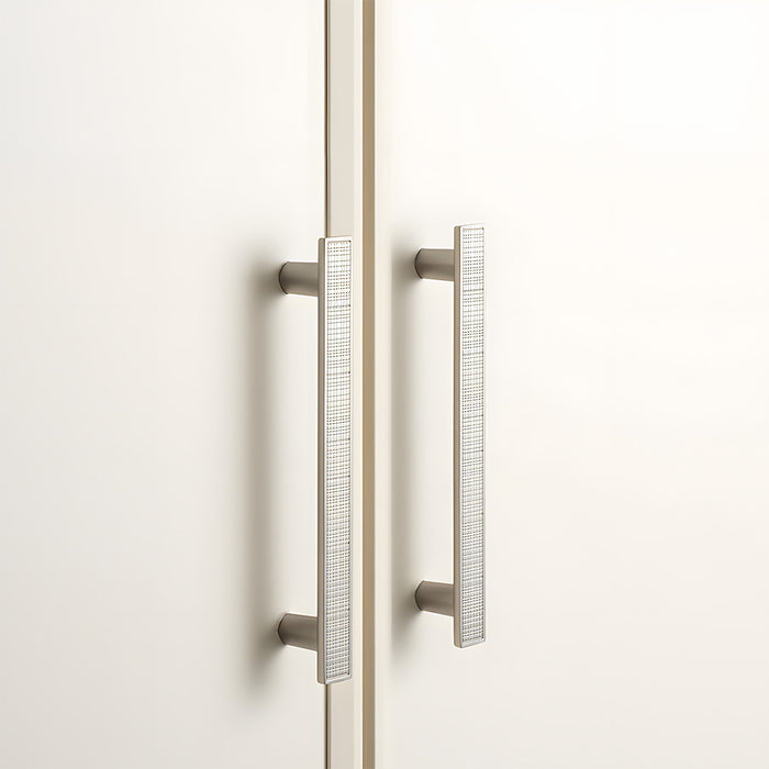 Modern Zinc Alloy Square Textured Grid Cabinet Pulls