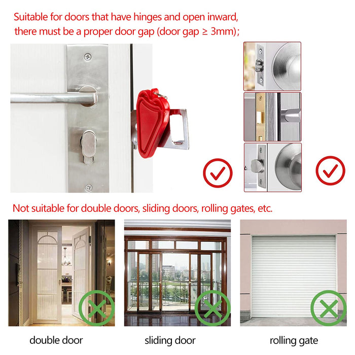 Portable Door Chain for Travel Apartment Home Security Door Locker from Inside