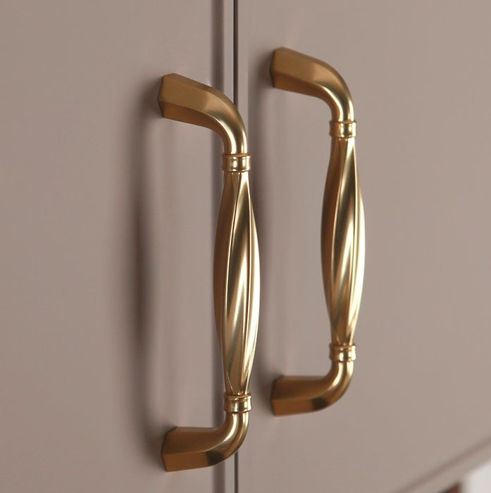Gold Brass Modern Geometry Cabinet And Door Pulls