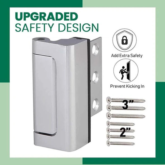 Home Security Door Lock with 8 Screws, Childproof Door Reinforcement Lock with 3 Inch Stop Withstand 800 lbs