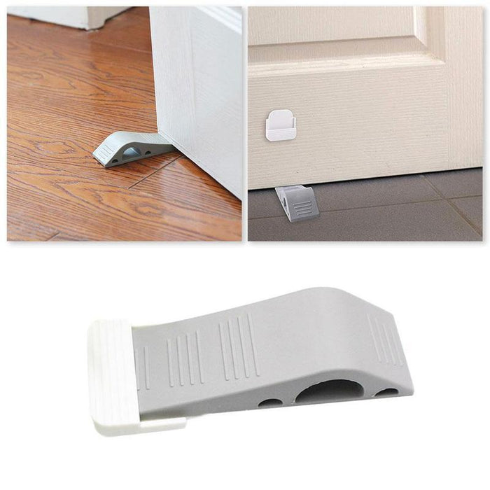 Heavy Duty Door Stop Rubber Security Wedge for Bottom of Door on Carpet, Concrete, Tile, Linoleum & Wood