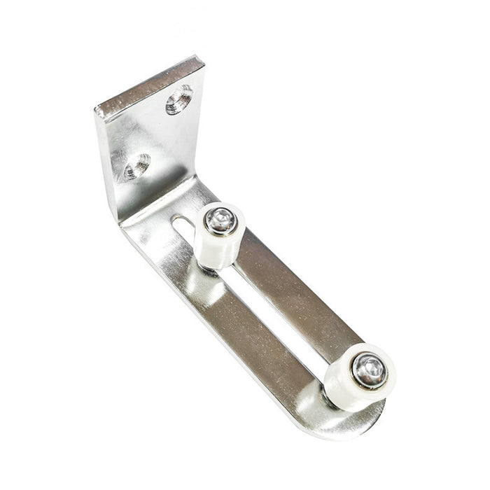 Silver Barn Door Floor Guide Smooth Bearings Stay Roller Sliding Adjustable Unique Guide Flush with Floor Durable Steel Frame