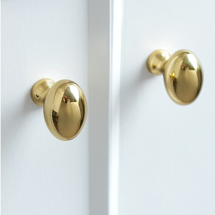 Cabinet Pulls and Dresser Knobs in Polished Unlacquered Brass
