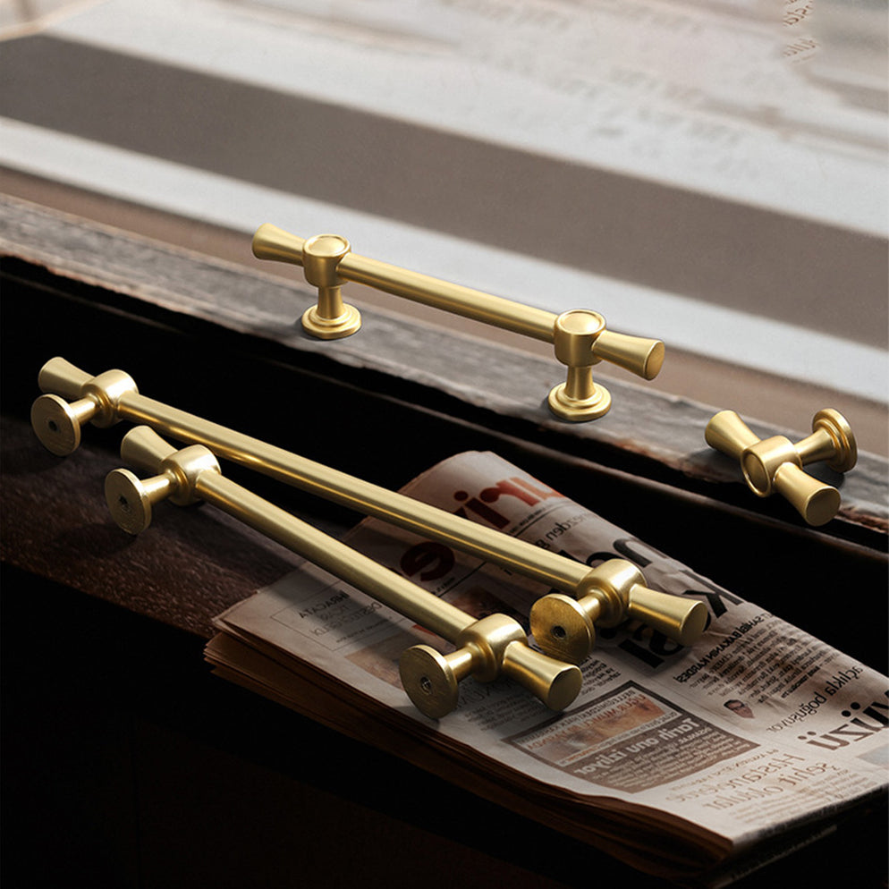 Goldenwarm Kitchen Cabinet Handles Brass Decorative Drawer Pulls Modern ...