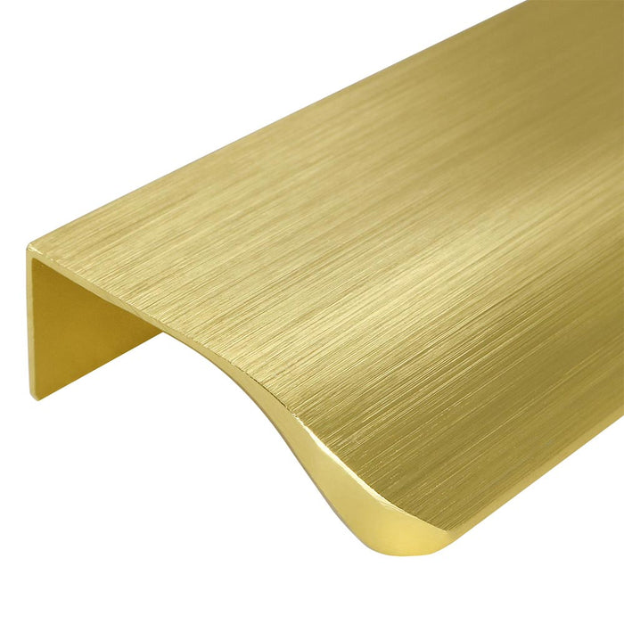 10 Pieces Gold Edge Pull Handle In Brushed Brass Cabinet Gold Hardware(LS7027GD) - Goldenwarm