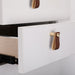 1 pcs Leather Dresser Knobs pulls Modern Design Premium Faux Leather (LS9215GD) - Goldenwarm