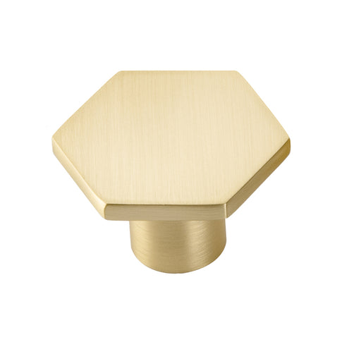 Brushed Gold Hexagon Kitchen Cabinet Dresser Knobs — Goldenwarm