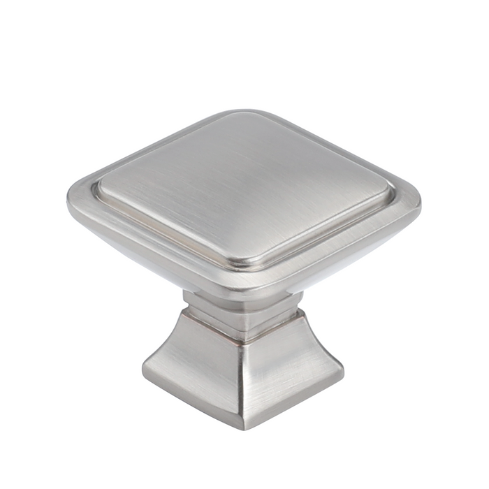 Square Knobs Brushed Nickel Kitchen Cabinet Knobs Silver Knobs for Cabinets and Drawers