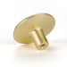 5 Pack Brushed Brass Cabinet Knobs Round Solid Drawer Knobs For Kitchen(LS4008GD) - Goldenwarm
