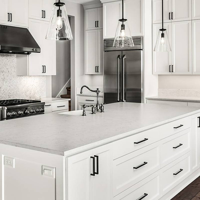 Goldenwarm Black Kitchen Cabinet Handles Stainless Steel Square