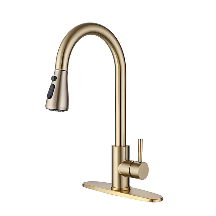 Single Hole 3-Hole Kitchen Sink Faucets with Pull Down Sprayer