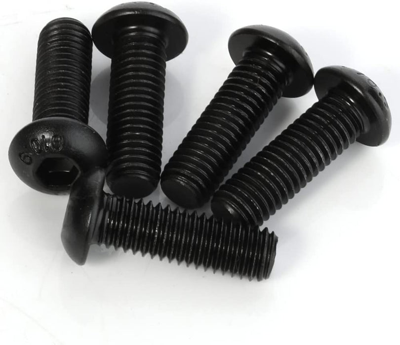 M4-0.7 Metric 10.9 Alloy Steel Button Head Socket Screws - Hex Drive, Black Oxide, ISO7380