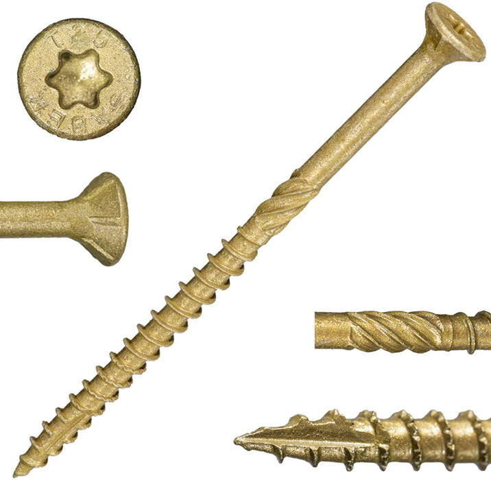 Goldenwarm 8In x 3In All Purpose Wood Screw with Phillips Drive