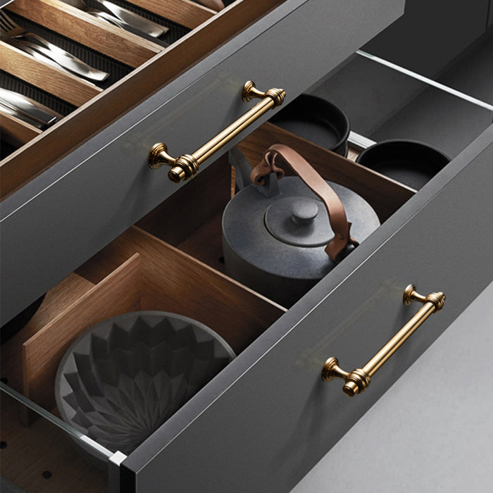 Drawer Cabinet Pulls Solid Brass Handles Hardware for Dresser