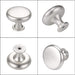 5 Pack Silver Drawer Knobs Round Solid Handles For Cabinet (LS5551SNB) - Goldenwarm
