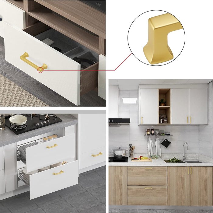 Brushed Brass Cabinet Pulls Kitchen Cabinet Handles