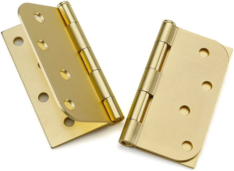 3 Pack Brass Hinges Gold Door Hinges 4in Door Hinges for Interior Doors