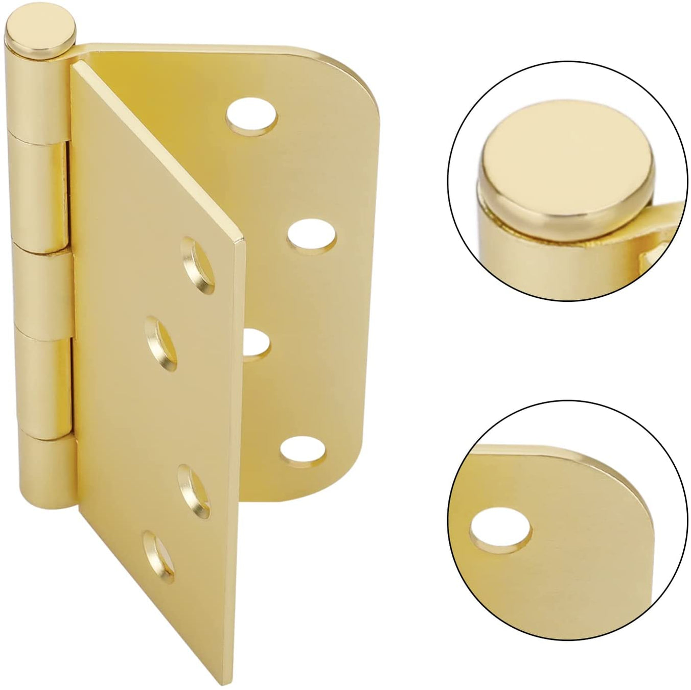 3 Pack Brass Hinges Gold Door Hinges 4in Door Hinges for Interior Door