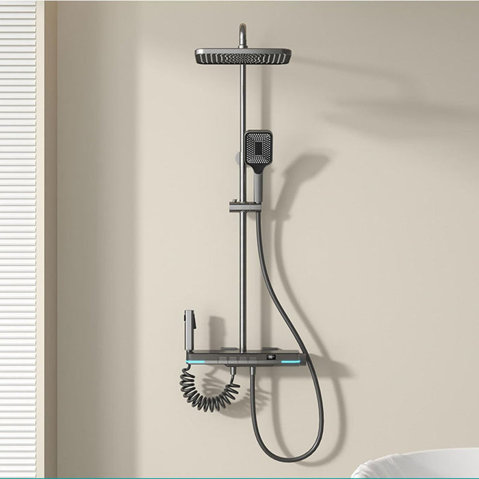 Thermostatic Shower System Set Digital Display Bathroom Shower Household