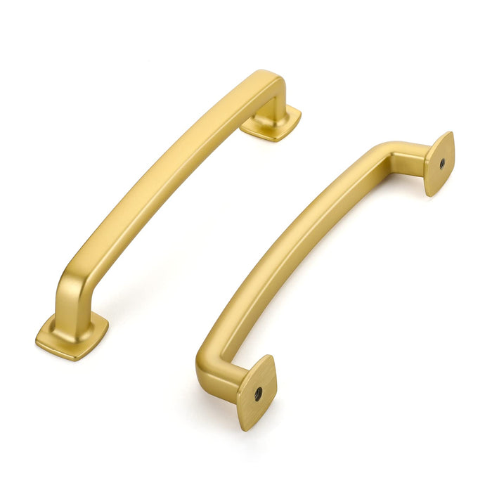 goldenwarm 5 Inch Gold Cabinet Pulls 10 Pack Brushed Brass