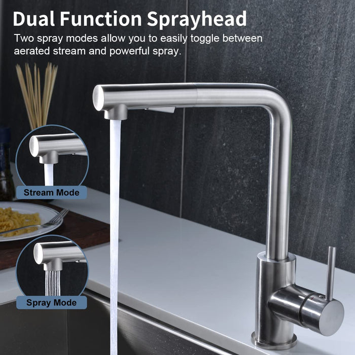 Kitchen Sink Faucet with Pull Down Sprayer Single Lever Kitchen Faucet with Pull Out Spray