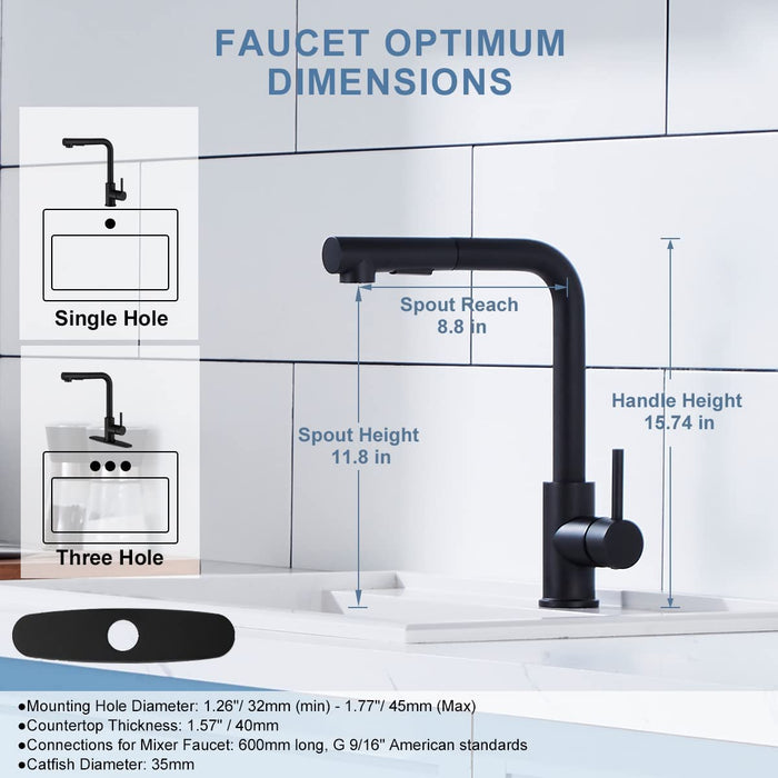Kitchen Sink Faucet with Pull Down Sprayer Single Lever Kitchen Faucet with Pull Out Spray