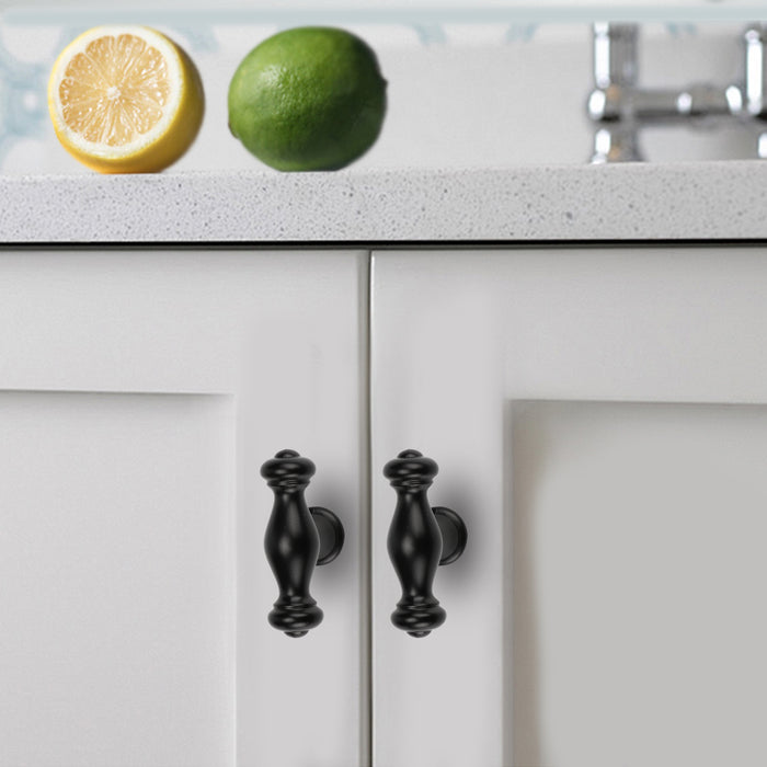 Matte Black Cabinet Knobs Decorative Drawer Knobs For Cupboard And Kitchen