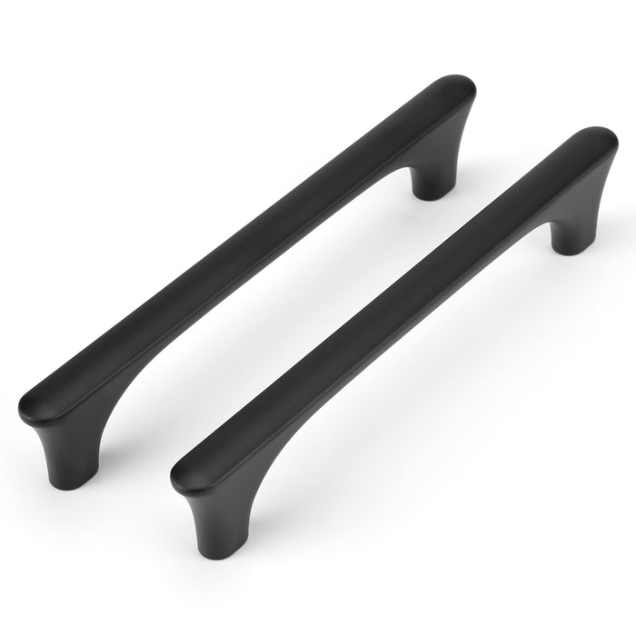 Black 5 inch And 3-3/4 inch Hole Center Cabinet Handles Drawer Pulls Hardware For Bathroom Kitchen
