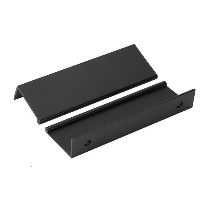 20 Pack Black Hidden Cabinet Kitchen Drawer Edge Pull Aluminum Alloy(LS7030BK) - Goldenwarm