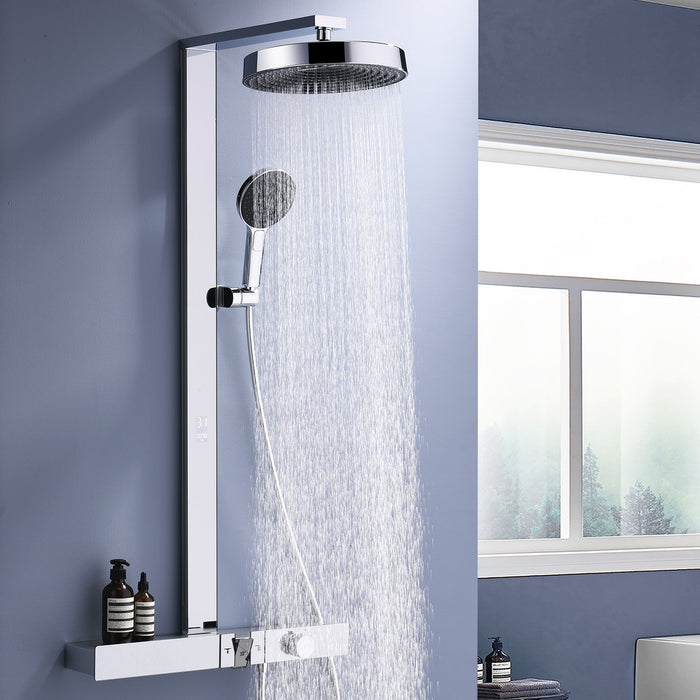 State-of-the-Art Shower System with Digital Temperature Display