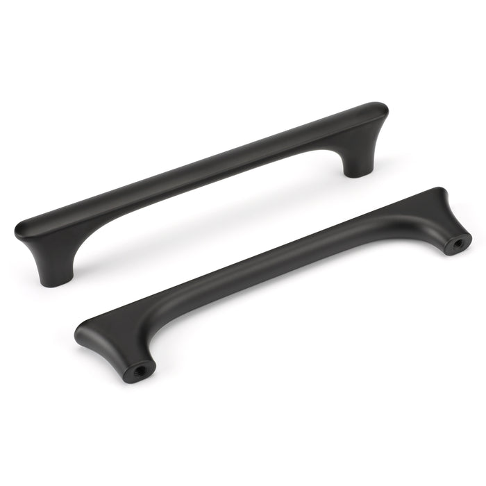 Black 5 inch And 3-3/4 inch Hole Center Cabinet Handles Drawer Pulls Hardware For Bathroom Kitchen