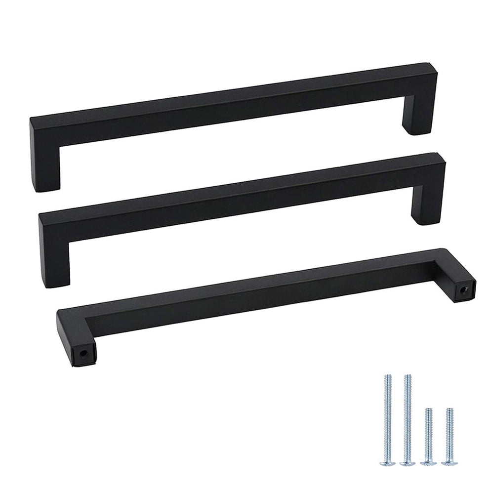 Goldenwarm Modern Black Bathroom Cabinet Handles Kitchen Cabinet Pulls