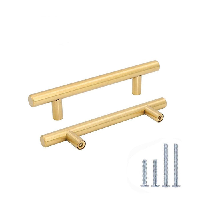 20 Pack Brushed Brass Euro Style Gold Bar Drawer Pull