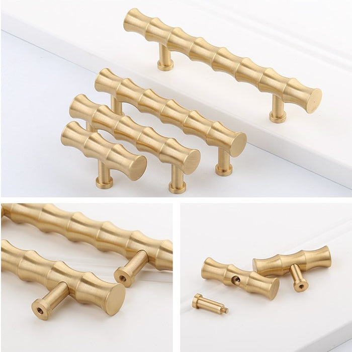 Brass Bamboo Cabinet Handles Dresser Pulls And Drawer Knob