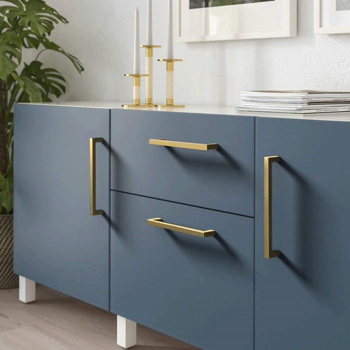 Goldenwarm Brushed Gold Dresser Drawer Pulls Cabinet Door Handles 5in Hole  Centers - LS201GD128 Brass Cabinets Pulls Kitchen Cupboard Handles