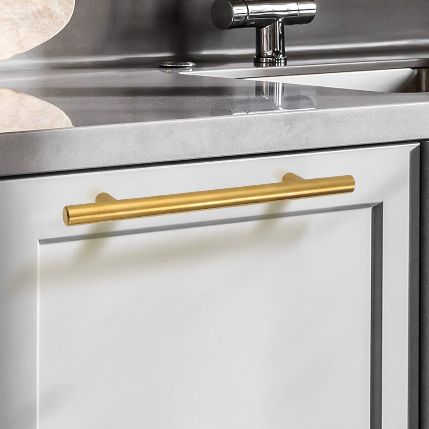 European Style Brushed Gold Cabinet Handles Kitchen Bar Pulls — Goldenwarm