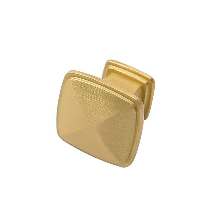 5 pack square knobs for cabinets, brushed brass finished (LS8791GD） - Goldenwarm