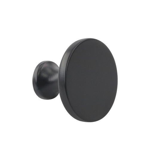 5 pack matte black round cabinet knobs black drawer knobs for bathroom(LS9189BK) - Goldenwarm