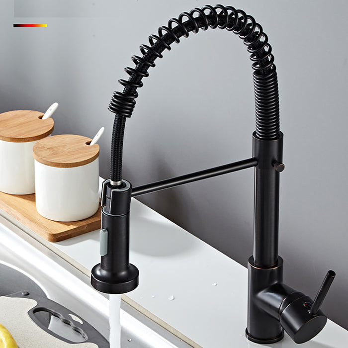 Single Handle Pull Down Spring Kitchen Faucet