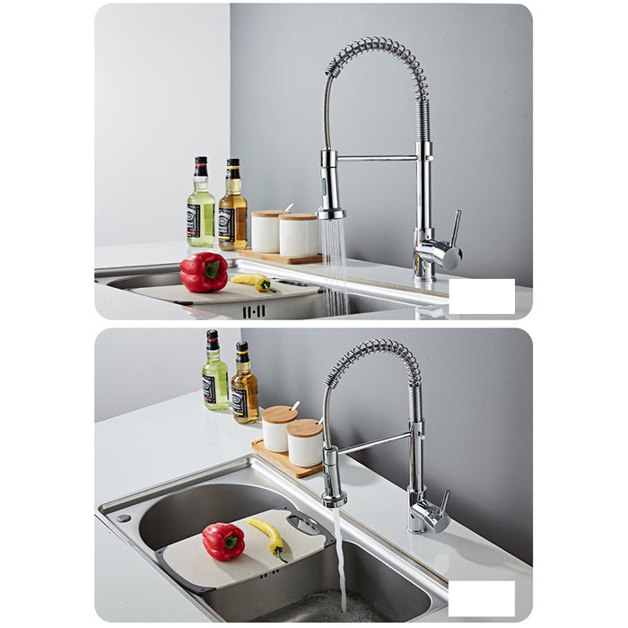 Single Handle Pull Down Spring Kitchen Faucet