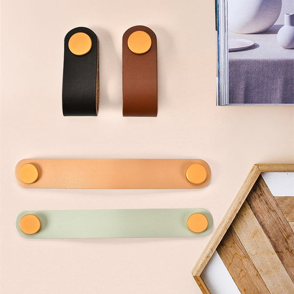 leather knobs for dresser DIY Leather Drawer Pulls