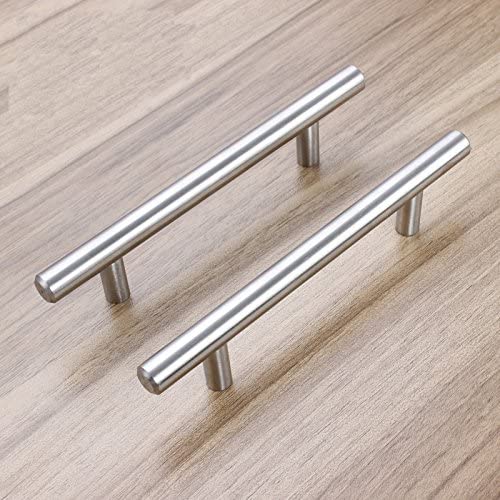20 Pack Brushed Stainless Steel Bar Pulls for Kitchen Cabinets