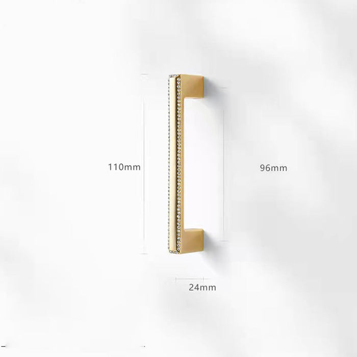 Gold Crystal Drawer Knobs Glass Dresser Knob Pulls Handle