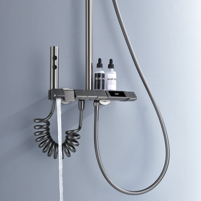 Temperature Controlled Shower System with Multiple Water Outlet Options