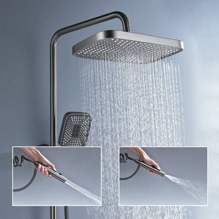 Advanced Thermostatic Shower System with Digital Temperature Display and 4 Mode Water Outlet Options