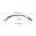 10 pack Brushed Satin Nickel Curved Drawer Door Arch Pulls（LS9634SNB） - Goldenwarm