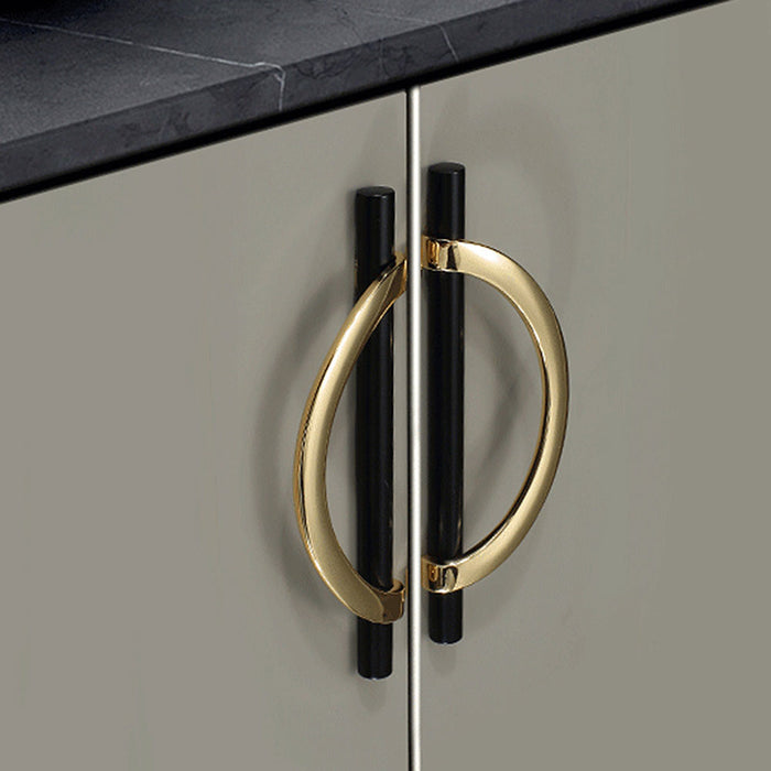 Black & Gold Luxury Modern Minimalist Cabinet Handles