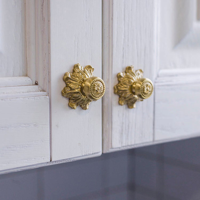 Traditional Brass Knob Solid Brass Cabinet Knobs