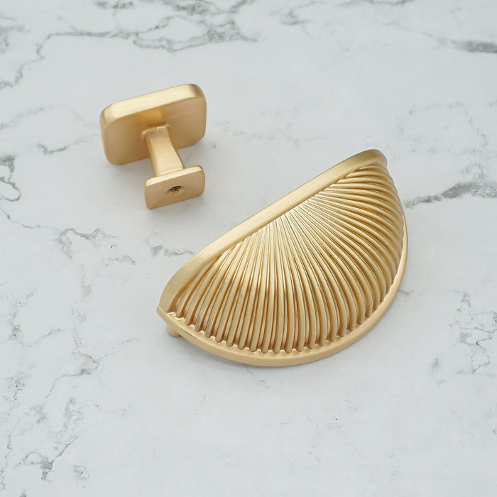 Gold Cup Dresser Knobs Drawer Pull Handles